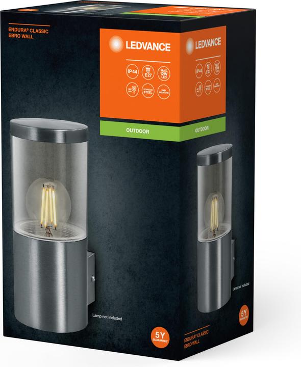 Produktbild Ledvance Endura Classic Ebro Wall E27 Stainless Steel (E27, IP44)