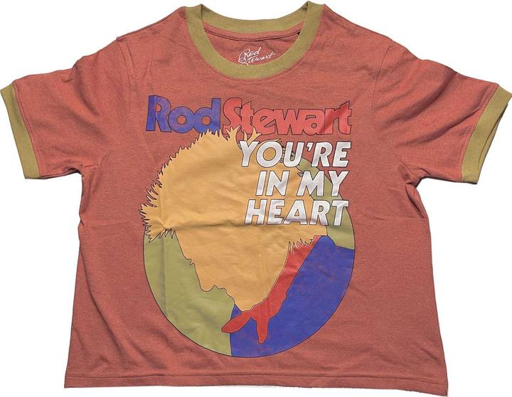 Rod Stewart In My Heart (Orange, Yellow) Crop Top (Girlie)