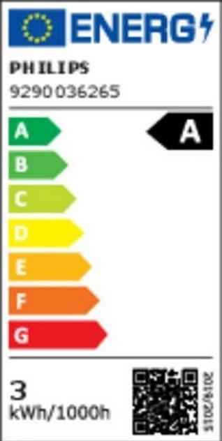 Etichetta energetica Philips LED classico (E27, 2.30 W, 485 lm, 1 x, A)
