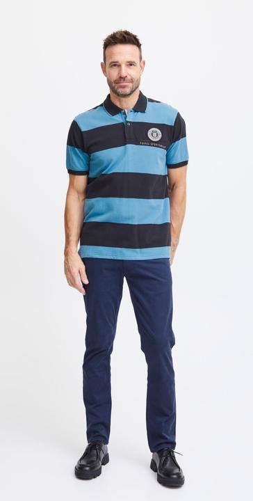 Actual product image FQ1924 FQPeter stripe polo shirt w badge 21900639 (M)