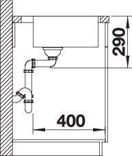 Actual product image Blanco Andano 500-IF/A (Top-mounted sink, 50 cm, 54 cm)