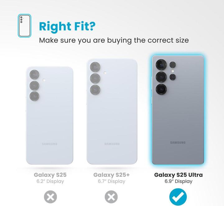 Actual product image speck Presidio2 Grip + Magnet Samsung Galaxy S25 Ultra Coastal Blue - with Microban (Samsung Galaxy S25 Ultra)