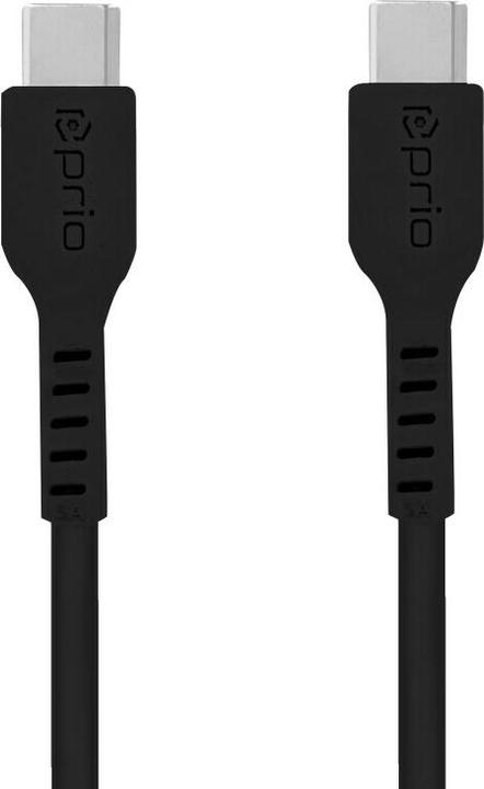 prio High-Speed Charge & Sync USB C auf USB C Kabel 5A 0,6m schwarz (0.60 m)