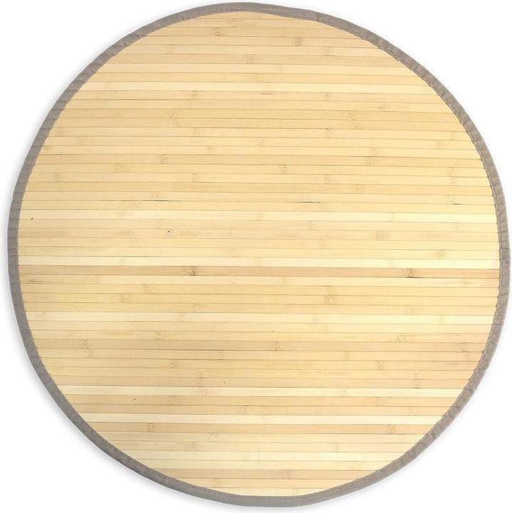 Image du produit Greendeco Tapis en bambou 150cm rond naturel (150 x 150 cm)