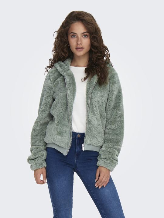 Immagine prodotto Only Giacca con cappuccio Giacca di pelliccia Teddy (L)