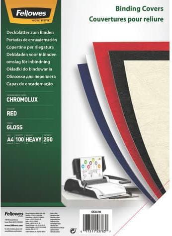 Immagine prodotto Fellowes Foglio di copertura Chromolux, lucido, rosso