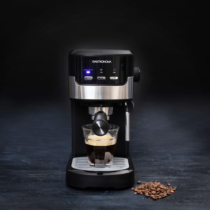 Actual product image Gastronoma piston machine - Espresso coffee machine with ground beans and milk frother - 18110002 -