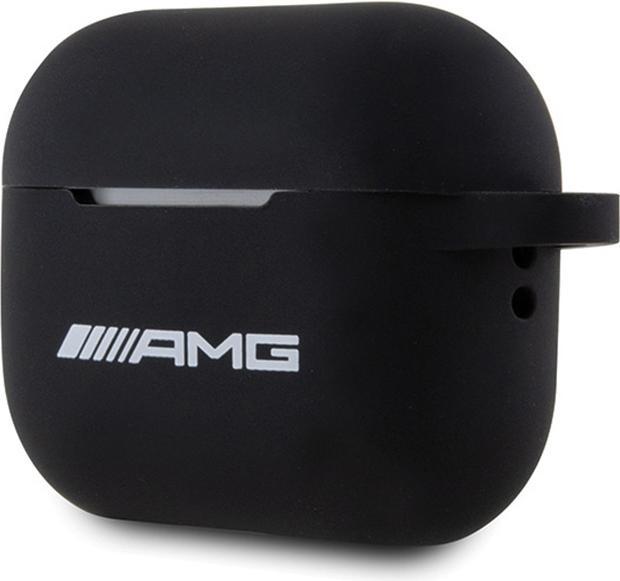 Actual product image Mercedes-Benz AMG AMAP2RBK AirPods Pro 2 cover czarny/black Silicone White Logo (Headphone bag)
