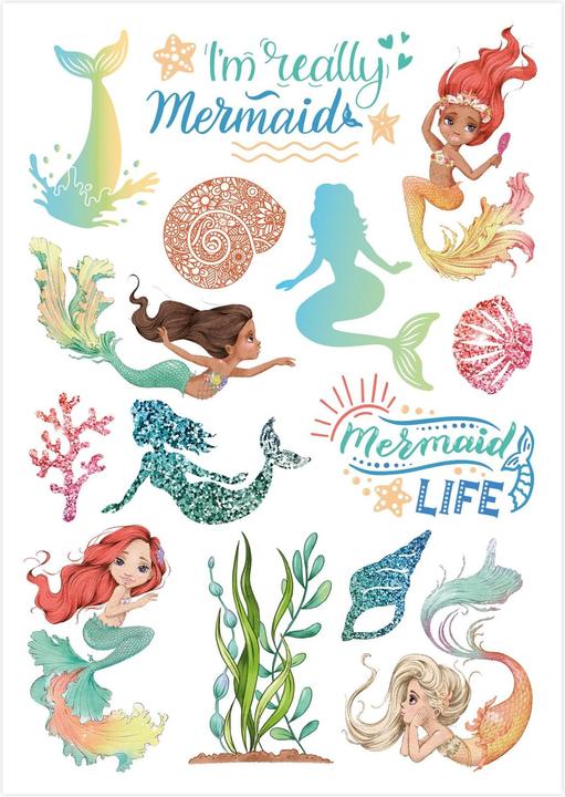Immagine prodotto Papierdrachen Tatuaggi metallici - Sirene