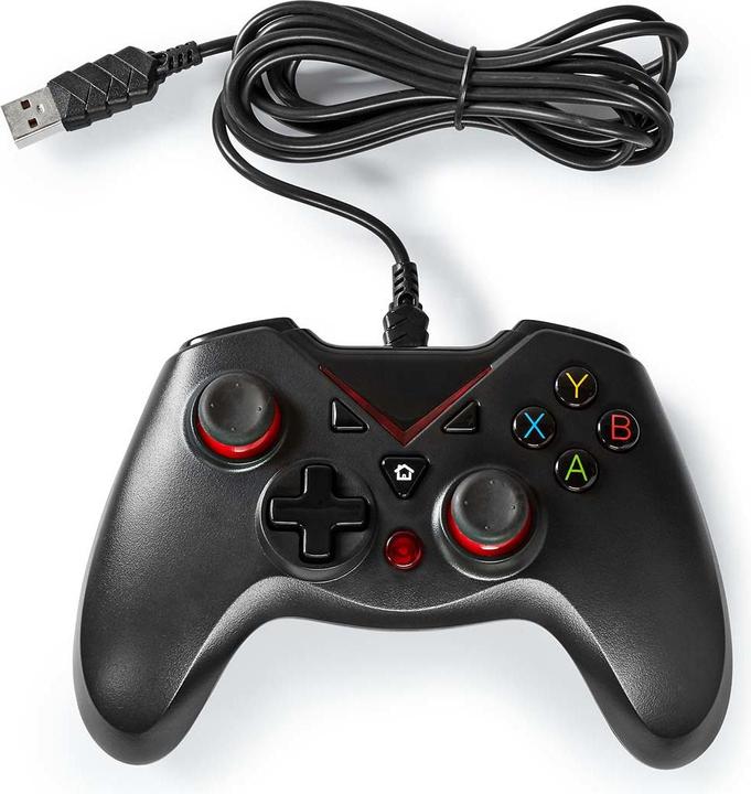 Actual product image Nedis Gamepad | USB Type-A | Power supply via USB | PC | Number of buttons: 12 | Cable length: 1.60 m (PC)
