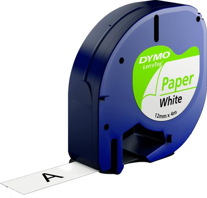 Produktbild Dymo Papierband schwarz auf weiss (1.20 cm, Weiss)