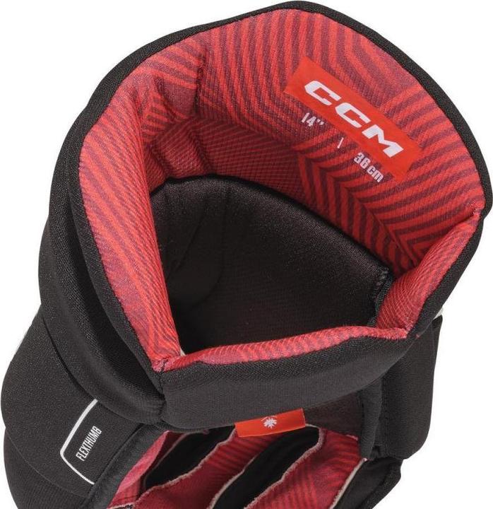 Actual product image CCM NEXT JR hockey gloves (10"/25 cm, white/black) (10)