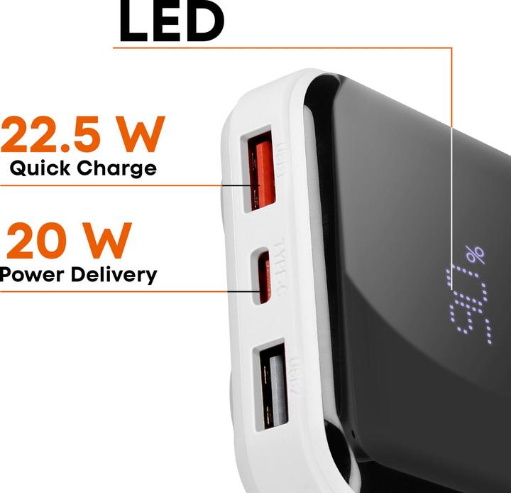 Immagine prodotto LinQ Banca di energia da 10.000 mAh + cavo Lightning / USB-C (10000 mAh)