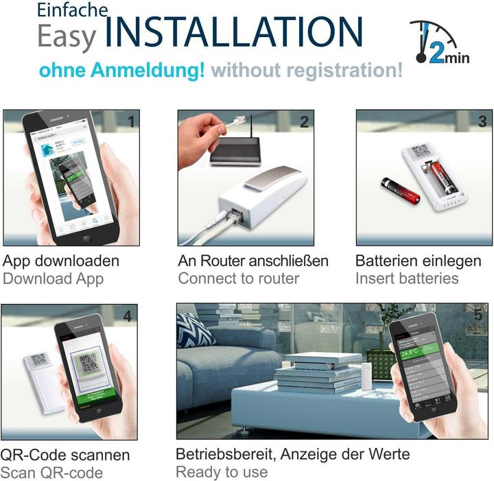 Image du produit Technoline Kit de démarrage d'alerteurs mobiles, capteur de base et de température