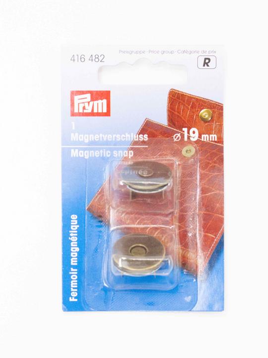 Actual product image Prym Magnetic clasp, old brass 19 mm, card