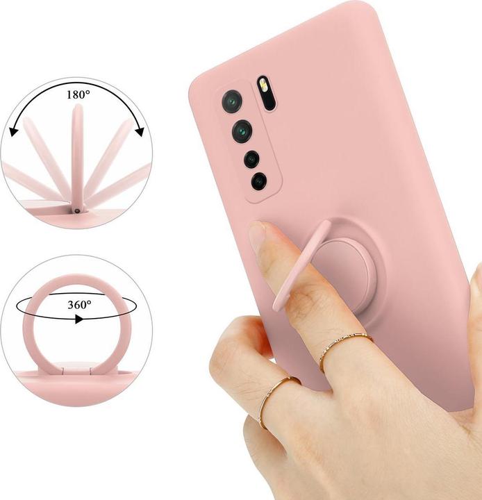 Productafbeelding Cadorabo TPU Vloeibare Ring Silicone Hoesje (Huawei P40 Lite, Huawei Nova 6 SE, Huawei Nova 7i)