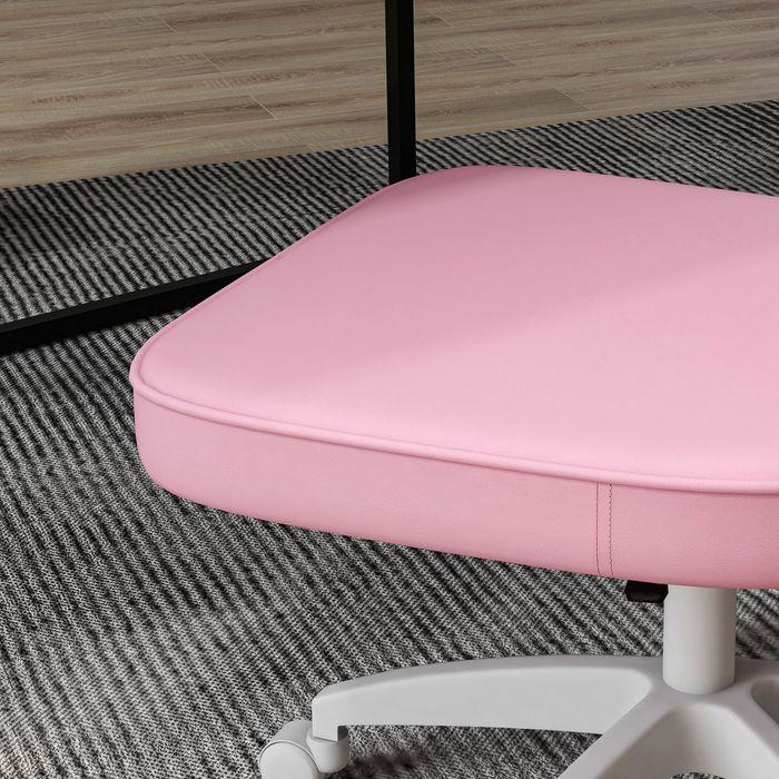 Immagine prodotto Swisshandel24 Sedia da ufficio, fino a 120 kg, similpelle, rosa