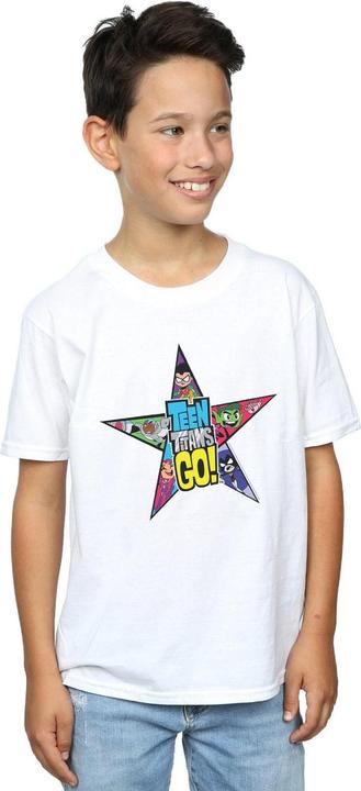 Actual product image Boys Teen Titans Go Star Logo T-Shirt (128)