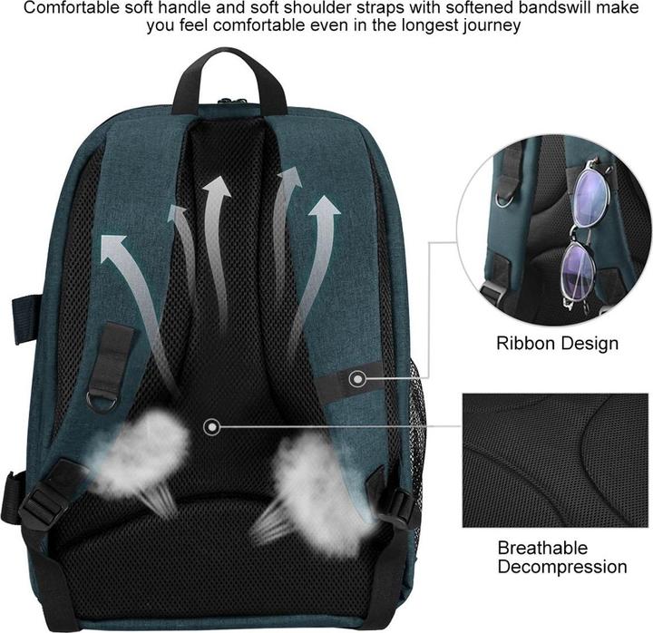 Actual product image König Design Camera photo backpack bag much space for camera + accessories drone rain cover (Camera shoulder bag)
