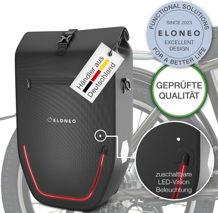 Image du produit Eloneo Sacoche de vélo pour ordinateur portable (28 l, Sacoches)