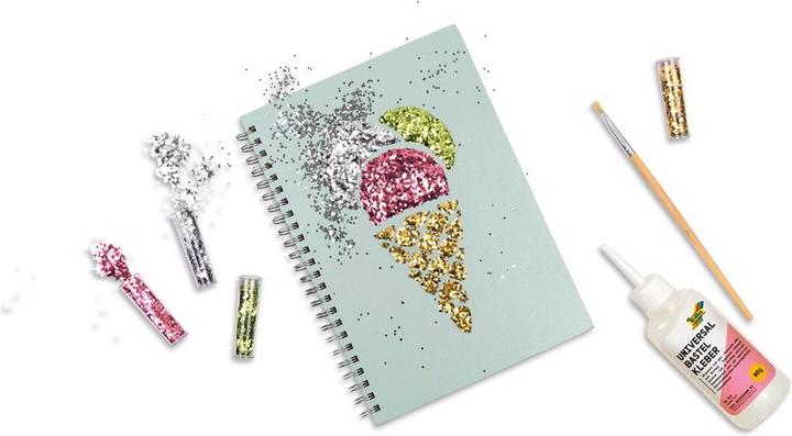 Image du produit Folia Jeu de paillettes avec colle décorative