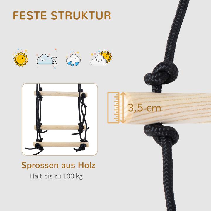 Actual product image Outsunny Children's climbing ladder with wooden rungs