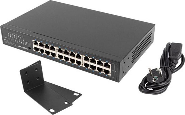 Actual product image Lanberg RSGE-24 Network Switch Unmanaged Gigabit Ethernet (10/100/1000) 1U (24 Ports)