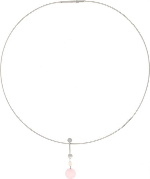 Image du produit Xen Atelier Collier avec quartz rose et perle de culture d'eau douce 45 cm (Acier inoxydable, 45 cm)