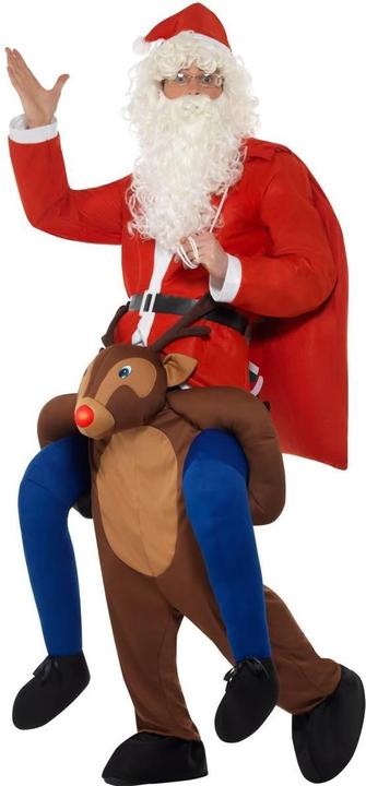 Produktbild Smiffys HuckepackKostüm weihnachtliches Design (One Size)