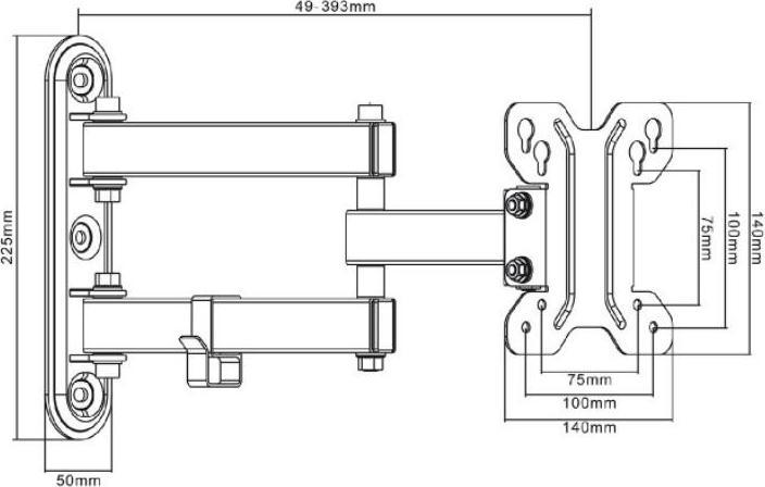 Produktbild Maclean MC-740 - VESA Monitor-/TV-Halter, 13-23", schwarz, 30 kg (Wand, 23", 30 kg)