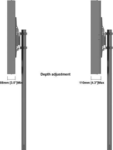 Actual product image Multibrackets Stele ohne Monitor, Portrait, schwarz, 32"/9894