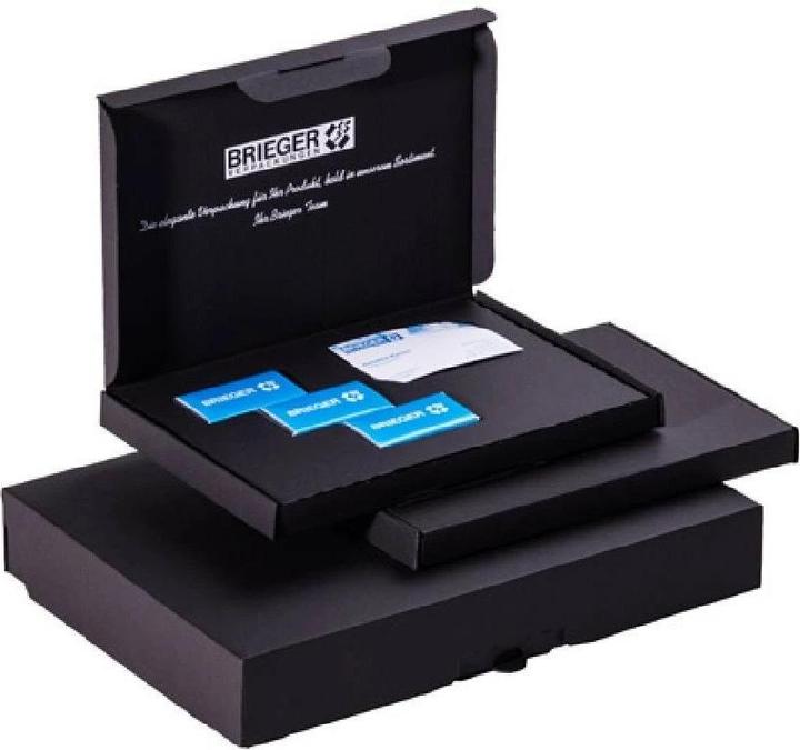 Produktbild Brieger Versandkarton Ligne Noire 220 x 155 x 45 mm, Schwarz (0.5 x 32 x 56 cm, 1 x)