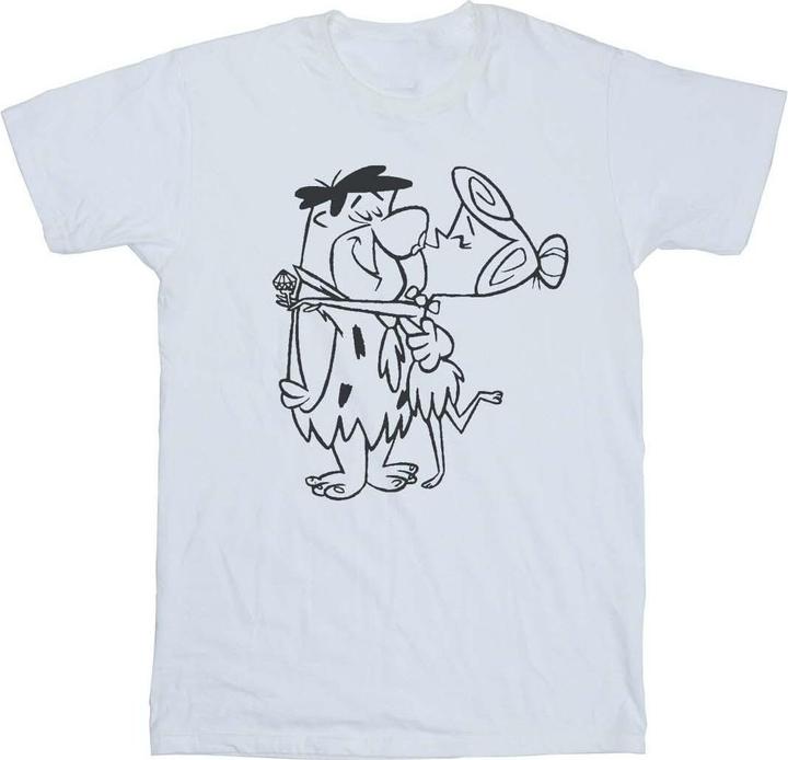 Actual product image The Flintstones Womens/Ladies Fred and Wilma Kiss Cotton Boyfriend T-Shirt (L)