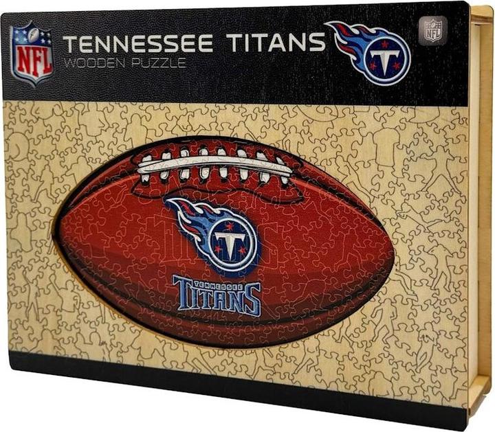 Actual product image Iconic NFL - Tennessee Titans– Football with Logo - Wooden Puzzle Size S (150 pieces) (150 pieces)