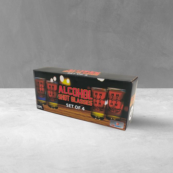 Image du produit Mad Monkey - Verres à shot avec formule à l'alcool 4 pcs. (0.50 dl, 4 x, Verre à fusil)