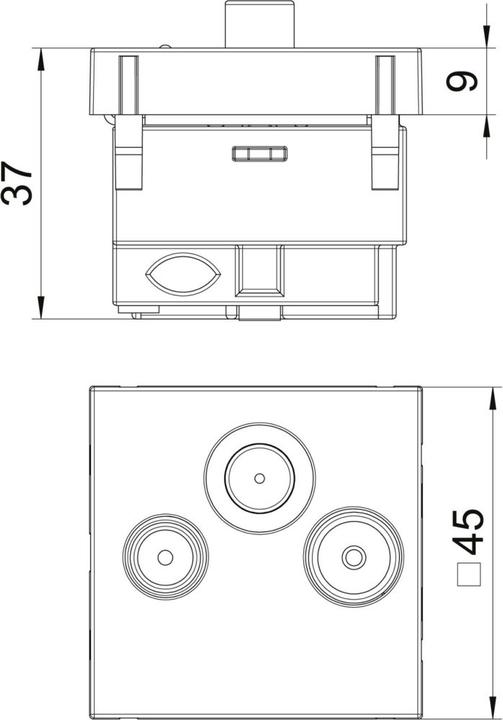 Image du produit OBO Bettermann Prise d'antenne ANT-3SD AL1 (Prise antenne)