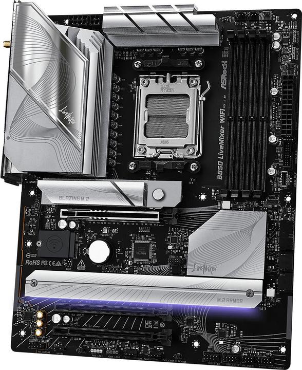 Actual product image AsRock B850 LiveMixer WiFi (AM5, AMD B850, ATX)