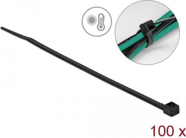 Immagine prodotto Delock Fascetta resistente al calore L 150 x L 3,6 mm nero 100 pz. (Fascette in velcro, 150 mm, 100 pz.)