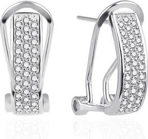 Produktbild Agato - Silver dangle earrings with zircons AGT-E026KKW