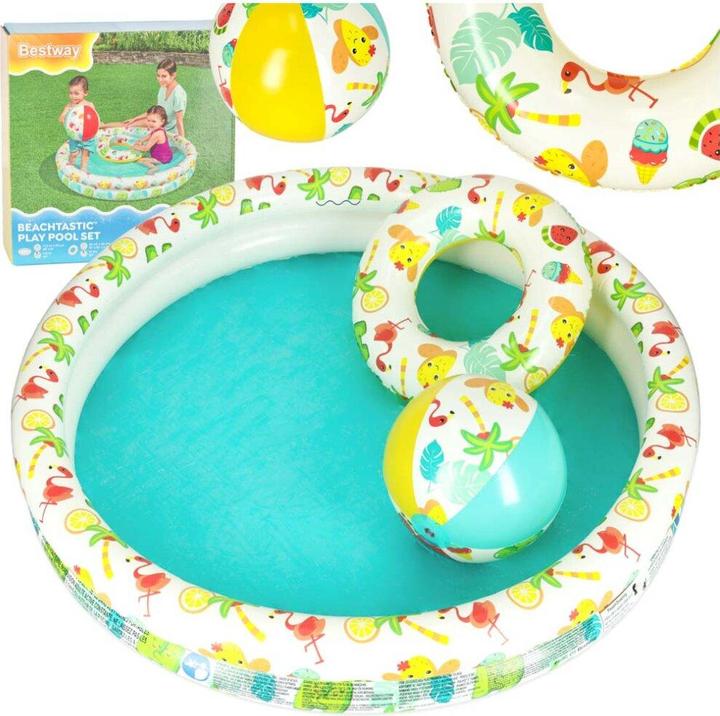 Actual product image Ikonka BESTWAY 51124 Swimming pool ball circle paddling pool 122cm