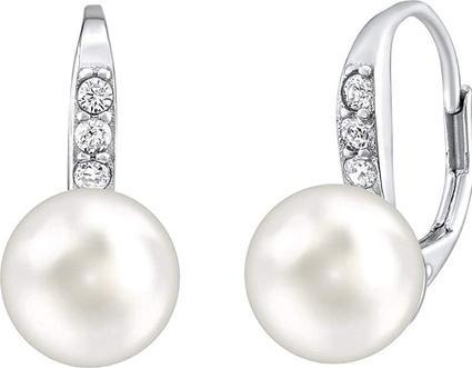 Produktbild Silvego Gentle silver earrings with real white pearl and Swarovski LPSER0639