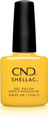 Actual product image CND Shellac Catching Light No. 472 Yellow UV Varnish Nail Design - Gleam & Glow Collection (Yellow, Top coat)