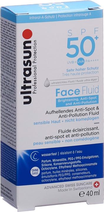 Ultrasun Face Fluid Brightening & Anti-Pollution SPF50+ (Sun cream face, SPF 50+, 40 ml, 72 g)