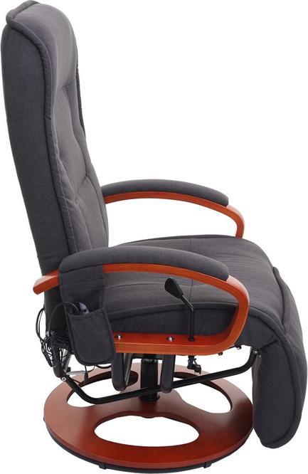 Produktbild Swisshandel24 Relaxliege ARLES II, Relaxsessel Massagesessel, MIT Massage Stoff/Textil - dunkelgrau