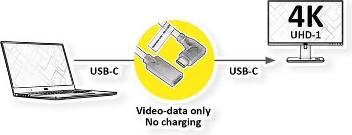 Actual product image Roline Video extension cable (DP Alt Mode) USB Type C-C, ST/BU (2 m, USB 3.2 Gen 1)