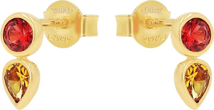 Actual product image S.Oliver Ear jewellery for ladies, 925 sterling silver, cubic zirconia synth. (Silver 925)