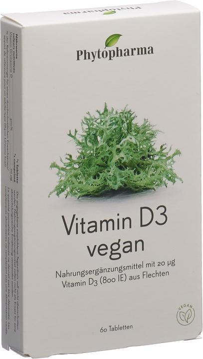 Produktbild Phytopharma Vitamin D3 Tablette vegan (60 Stück, Tabletten, 24 g)