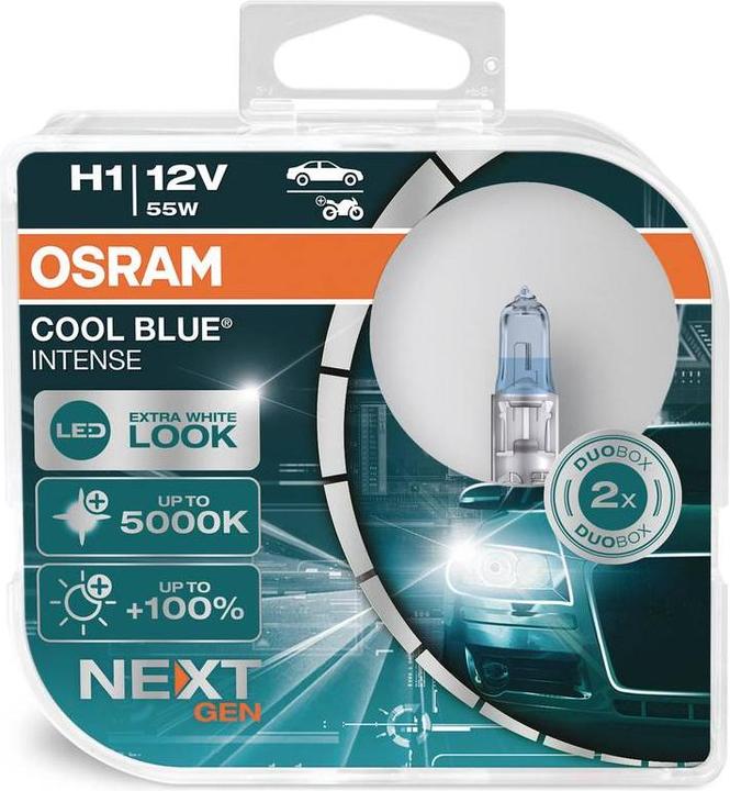 Produktbild Osram 4062172388061 Halogen Leuchtmittel COOL BLUE® INTENSE H1 55 W 12 V (H1)