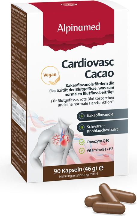 Immagine prodotto Alpinamed Cardiovasc Cacao Caps 90 Capsule (90 Pezzo/i, Pillole, 93 g)