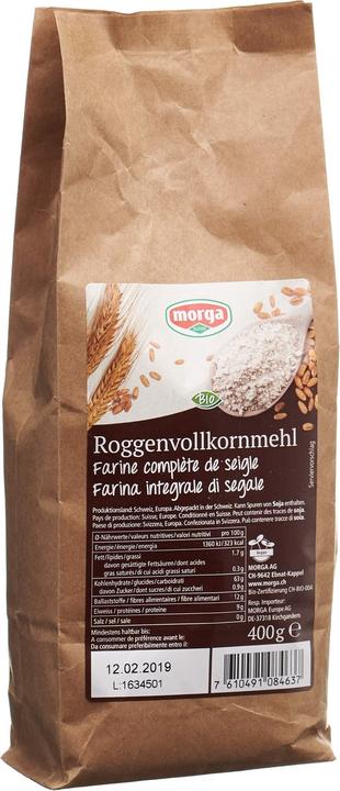 Produktbild Morga Roggenvollkornmehl Bio (400 g)